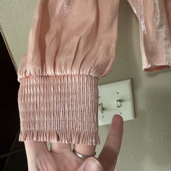Hayden Light Pink Shimmer Blouse - Picture 2 of 5